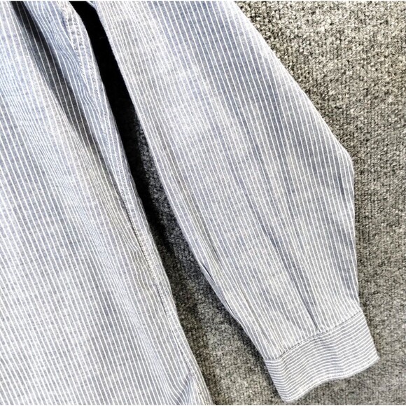 American Eagle Shirt Men's XLT Button Down Collar Hickory Stripe Preppy Office - Picture 12 of 12